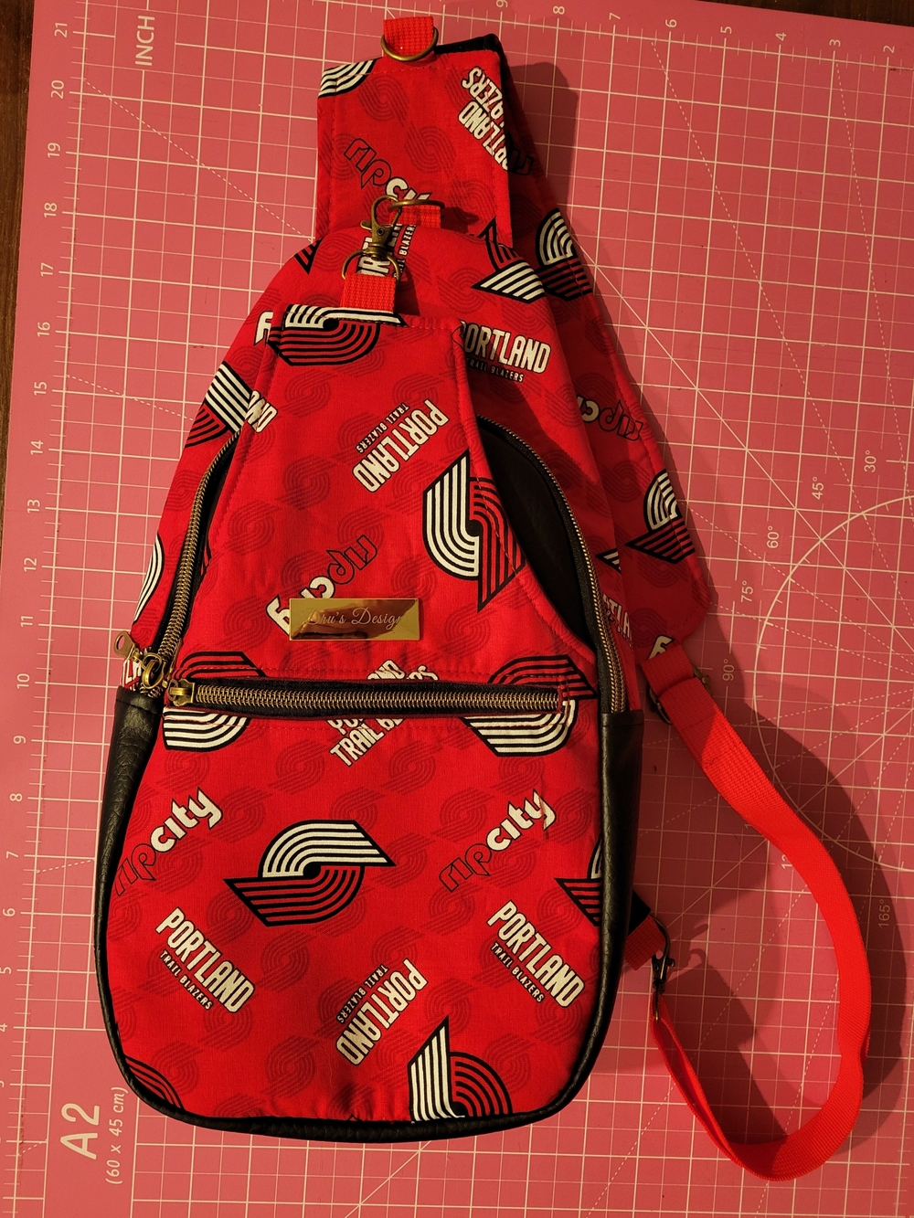 Portland Trail Blazers Unisex  Red Sling Backpack